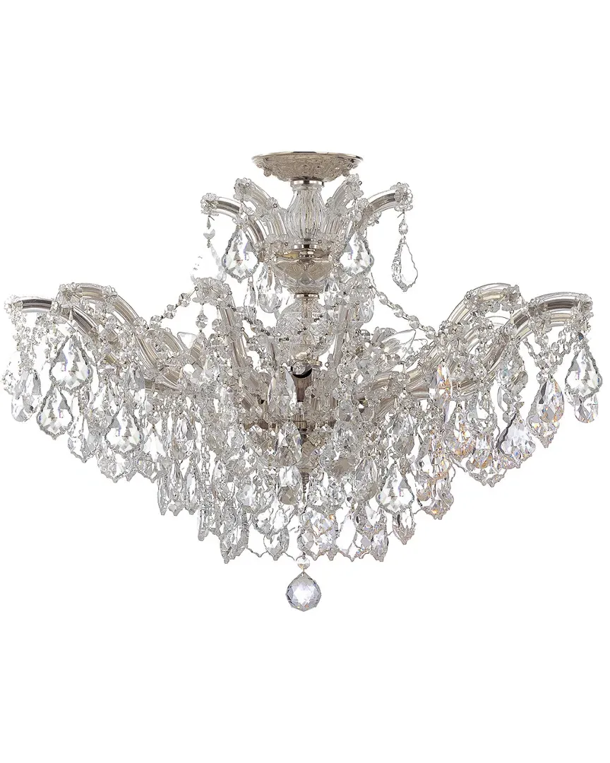 Maria Theresa 6-Light Semi Flush Mount - Chrome, Glass