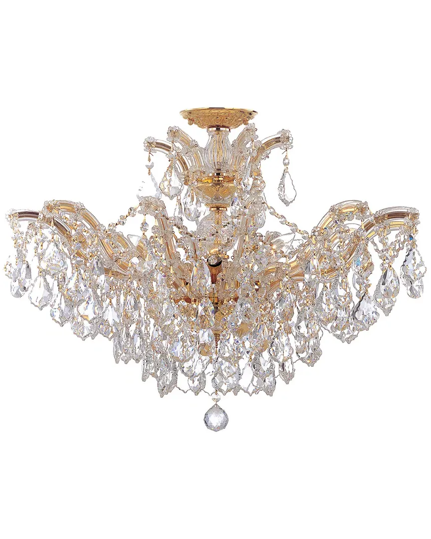 Maria Theresa 6-Light Semi Flush Mount - Gold, Glass