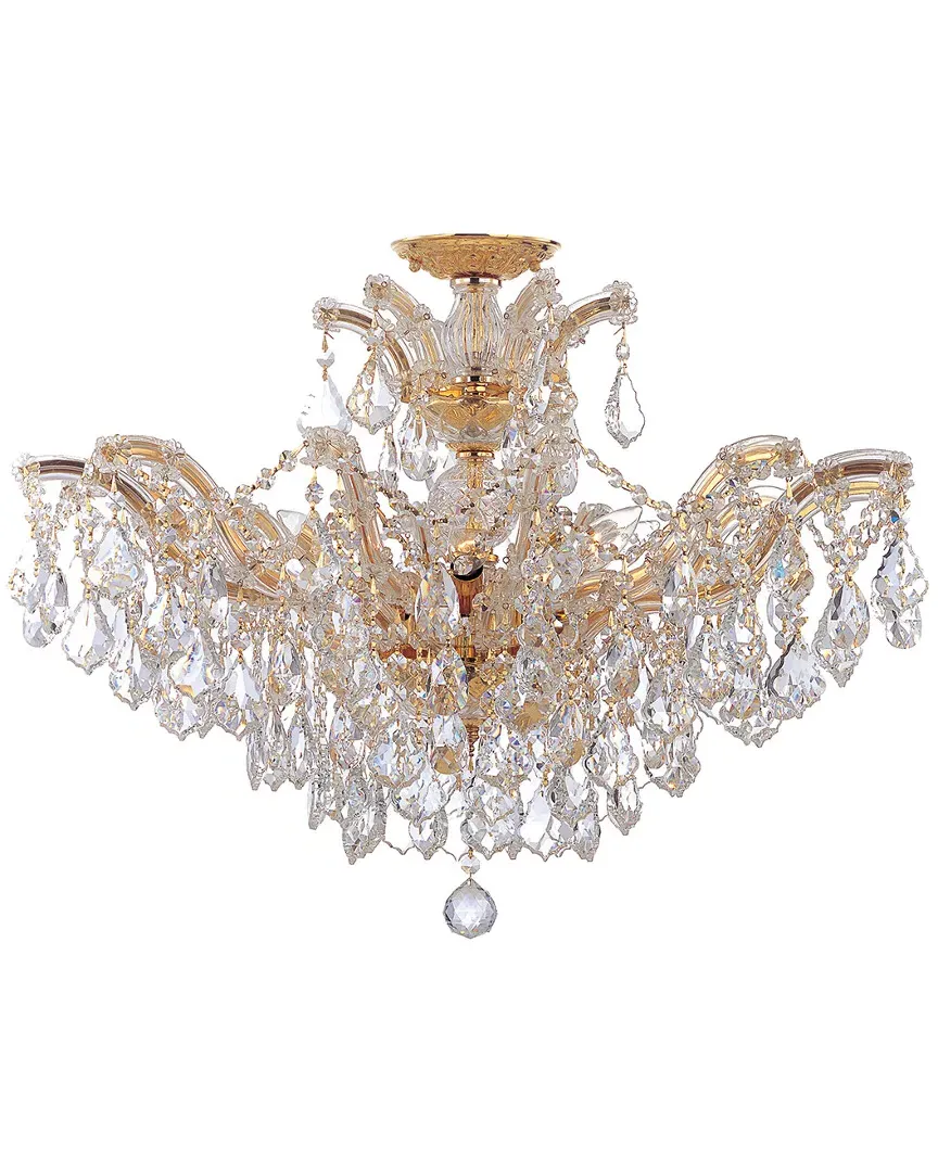 Maria Theresa 6-Light Semi Flush Mount - Gold, Glass