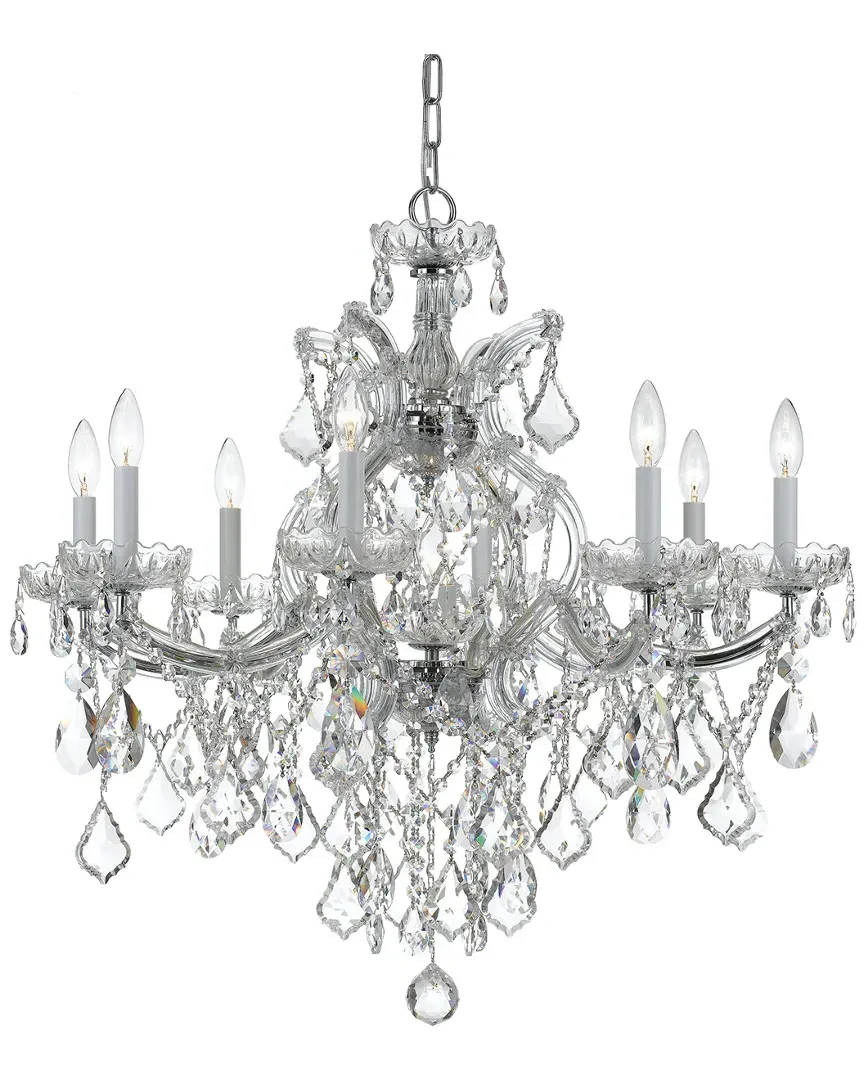 Maria Theresa 9-Light Chandelier - Polished Chrome, Glass