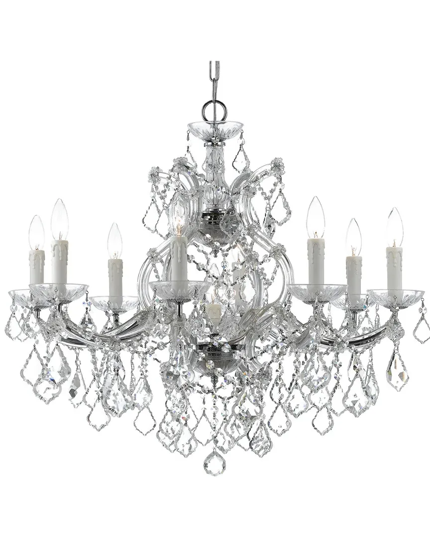 Maria Theresa 9-Light Chandelier - Polished Chrome, Glass