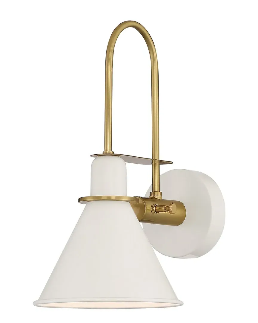 Medford 1 Light Wall Mount - White, Iron