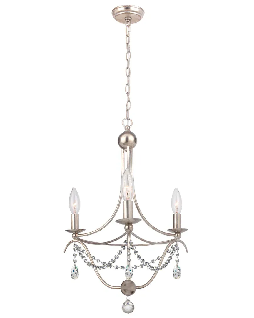 Metro II 3-Light Mini Chandelier - Antique Satin, Wrought Iron