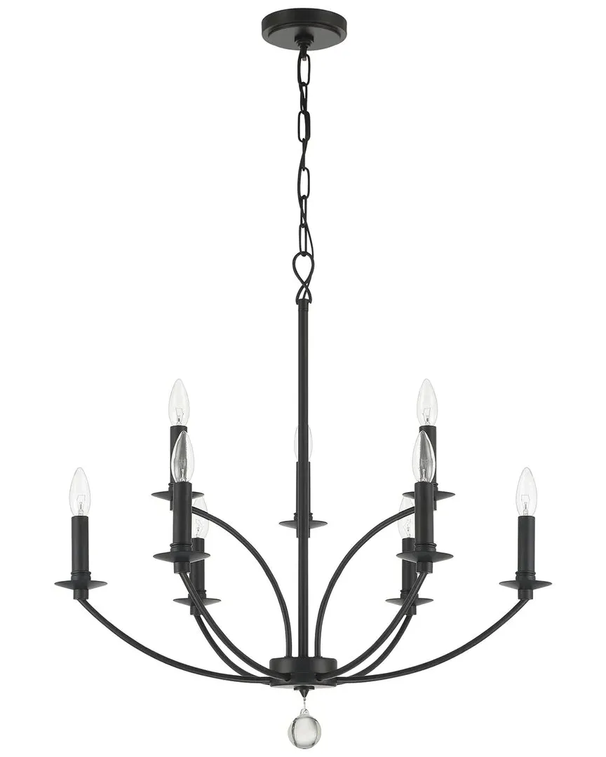 Mila 9-Light Chandelier - Black