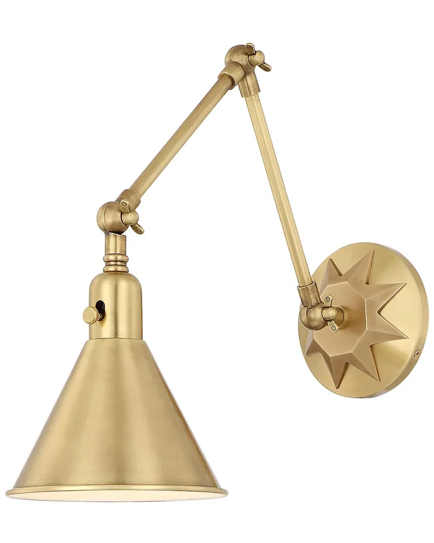 Morgan 1-Light Wall Sconce - Aged Brass, Steel