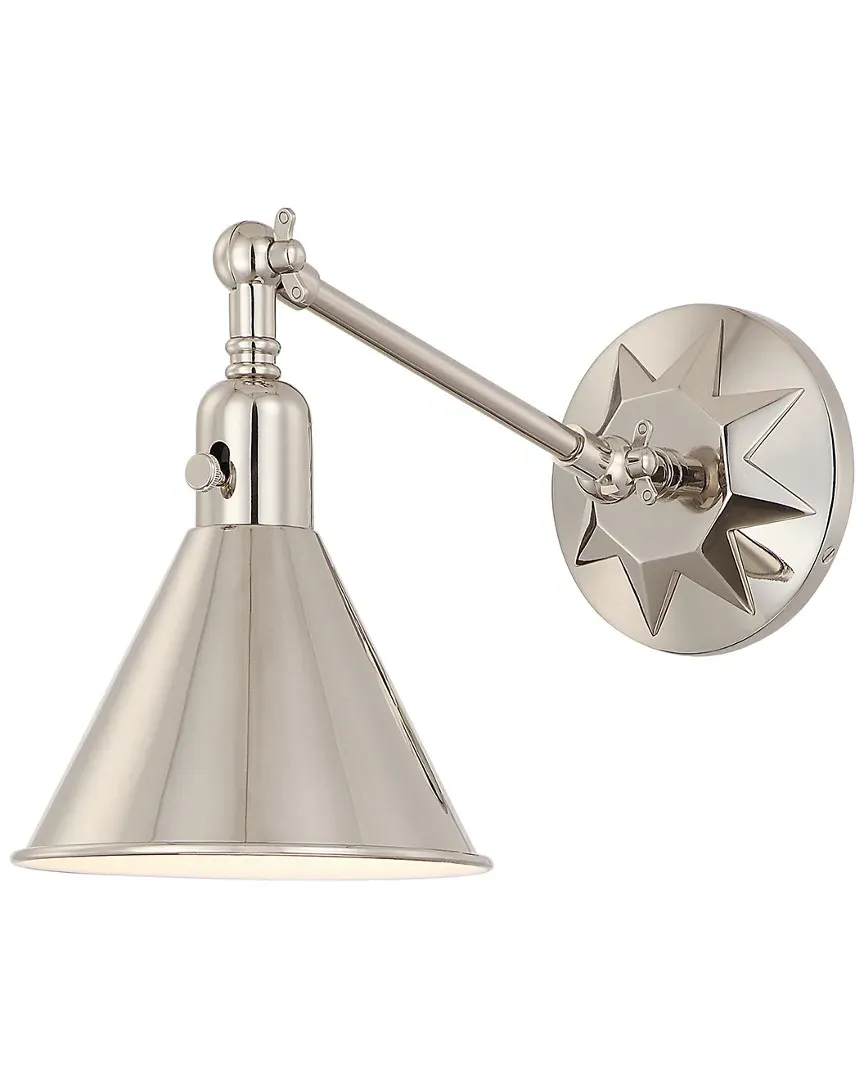 Morgan 1-Light Wall Sconce - Polished Nickel, Steel