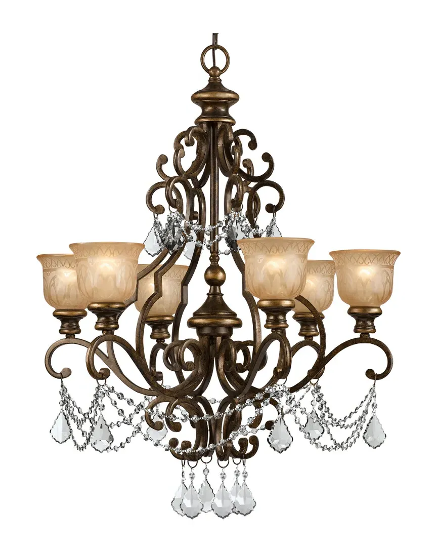 Norwalk 6-Light Chandelier with Spectra Crystal - Bronze Umber