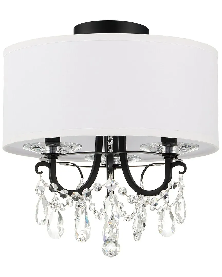 Othello 3-Light Mini Chandelier with Shade - Black, White