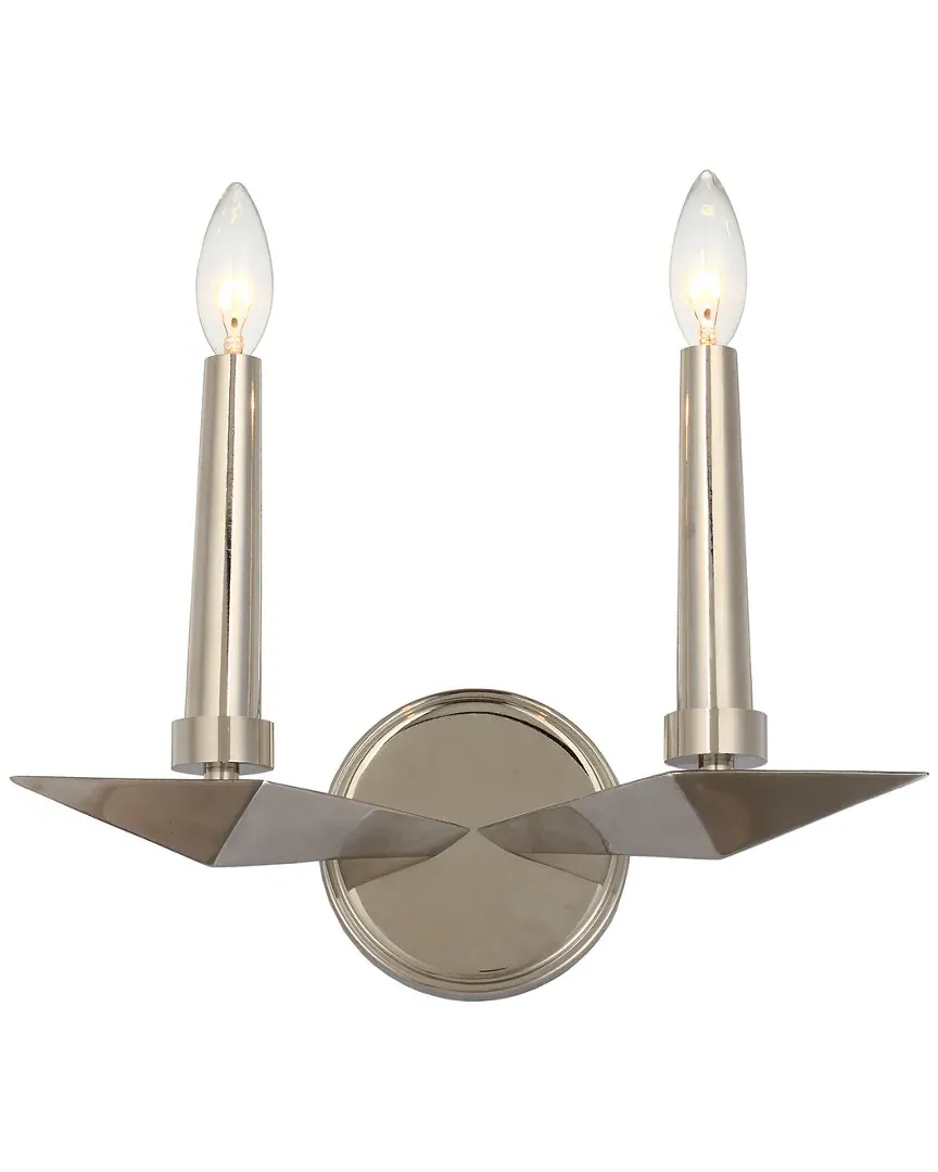 Palmer 2-Light Pendant Light - Polished Nickel, Steel image