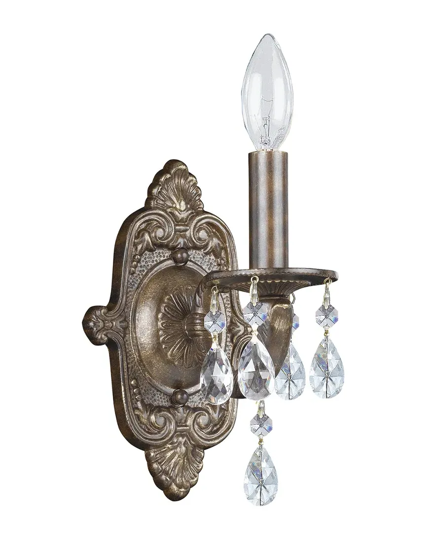 Paris Market 1-Light Swarovski Spectra Crystal Sconce - Venetian Bronze