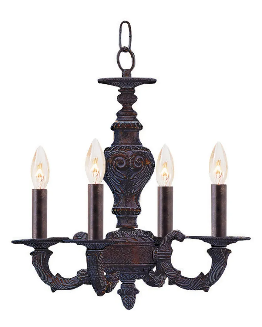 Paris Market 4-Light Mini Chandelier - Venetian Bronze, Wrought Iron image
