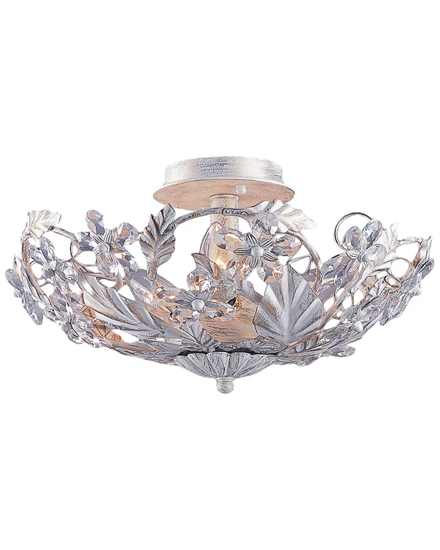 Paris Market 6-Light Flush Mount - Antique White, Wrought Iron