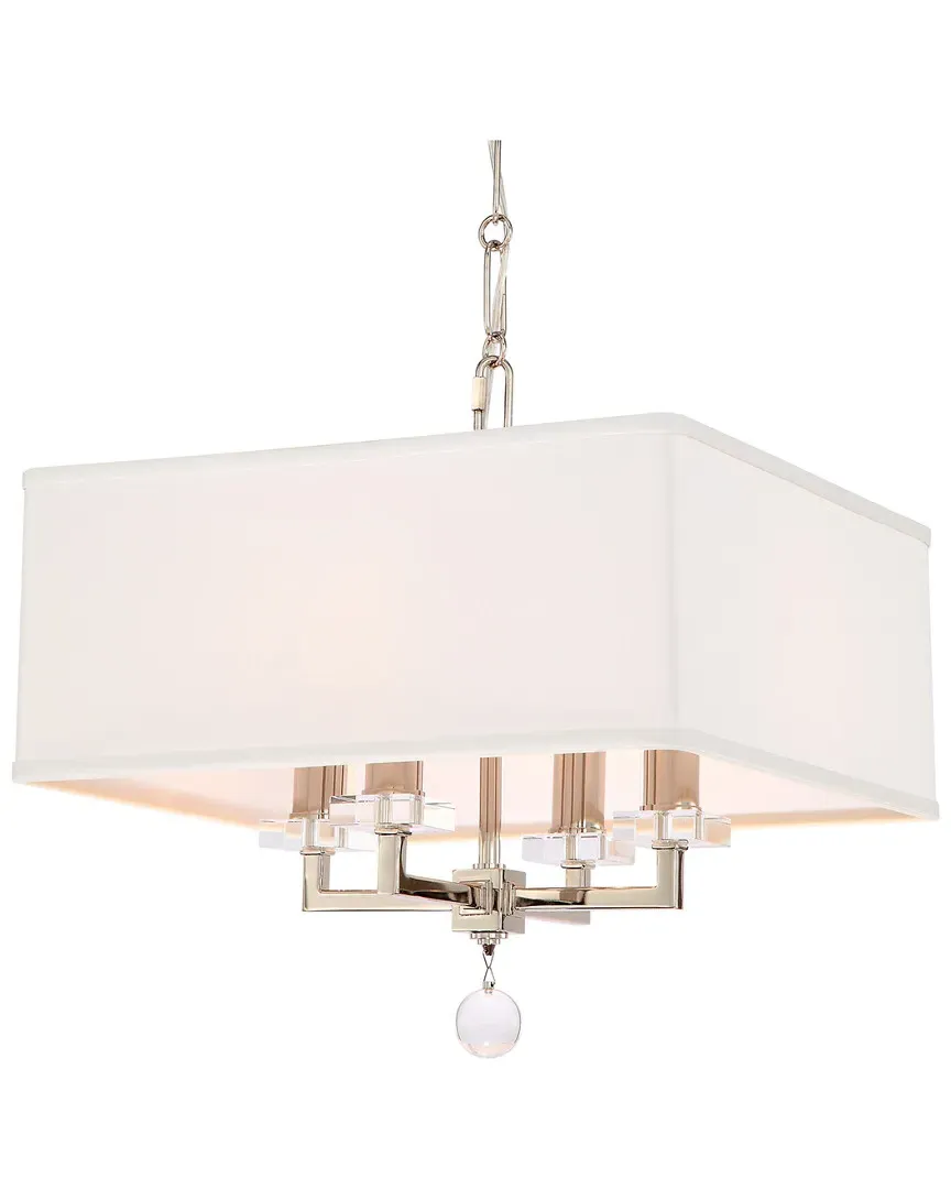 Paxton 4-Light Mini Chandelier - Polished Nickel, Steel