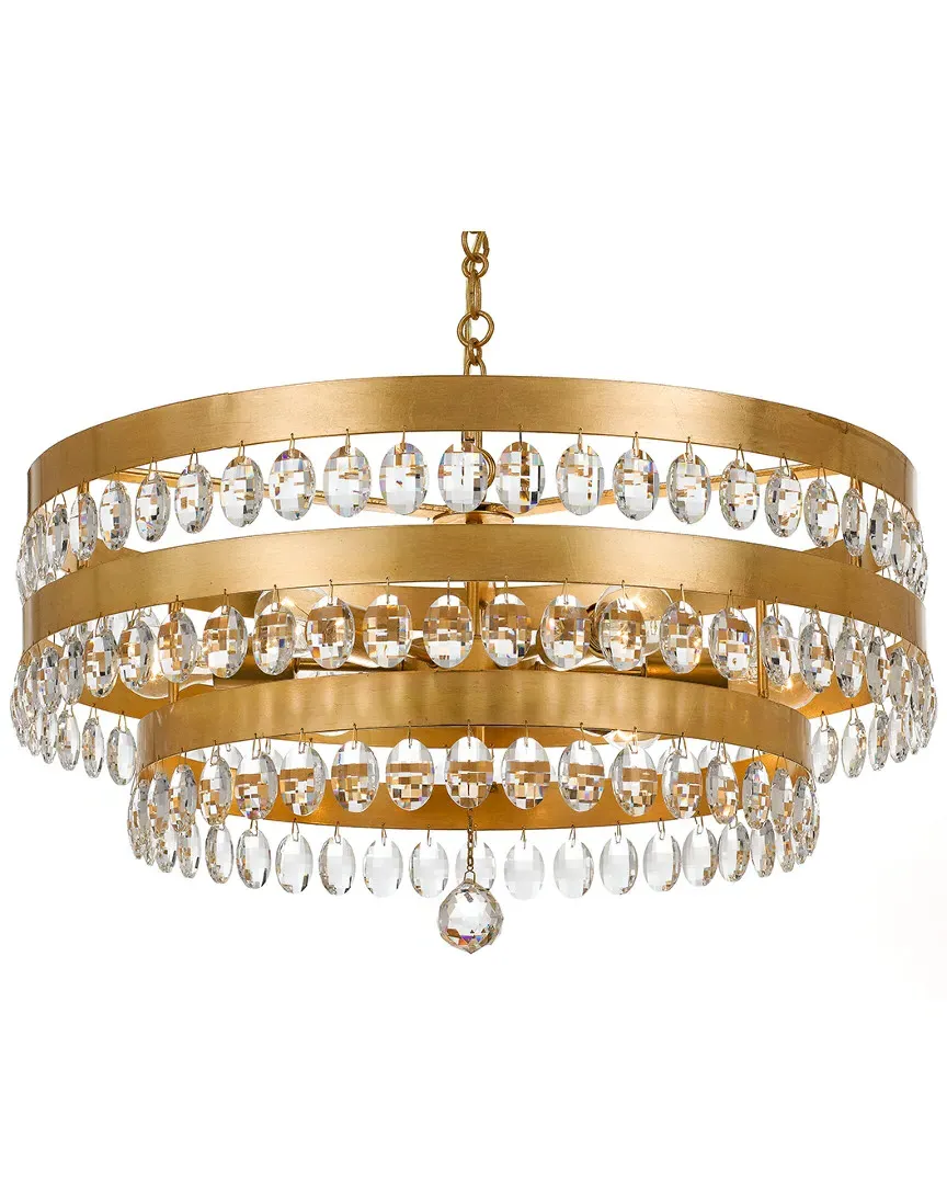Perla 8-Light Chandelier - Antique Gold, Wrought Iron