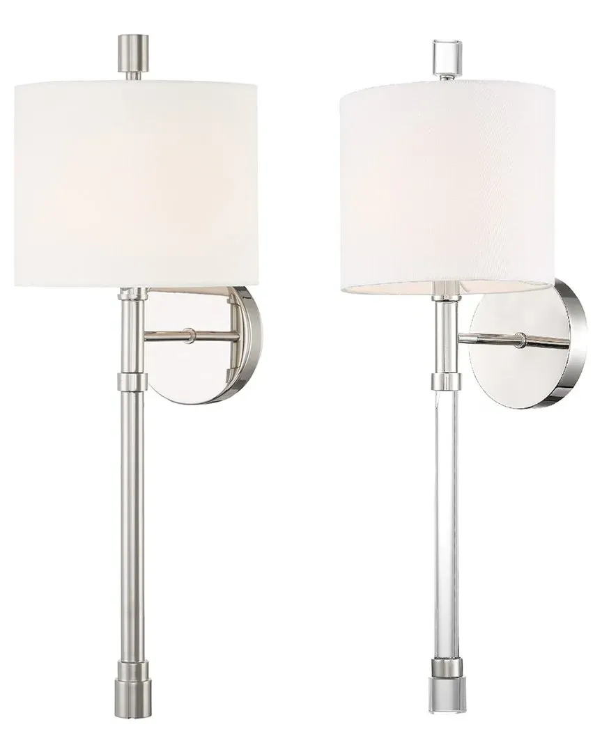 Rachel 1-Light Wall Sconce - Polished Nickel, Steel image