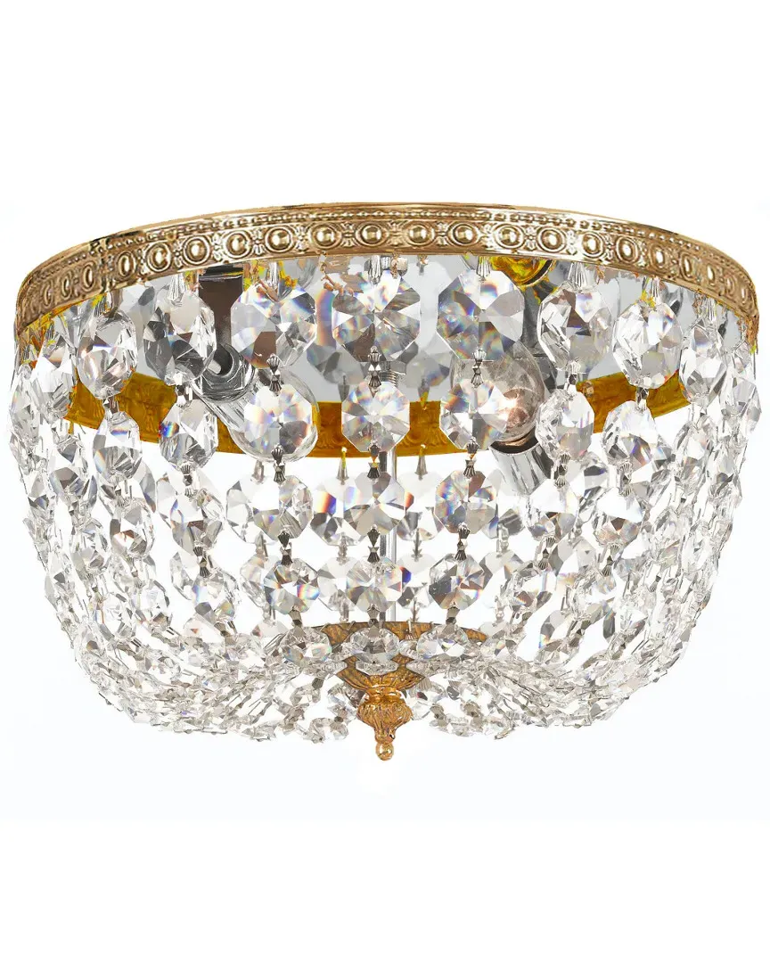 Richmond 2-Light Crystal Basket with Swarovski Crystals - Brass image