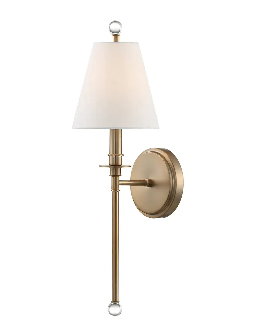 Riverdale 1-Light Wall Sconce - Aged Brass, Steel