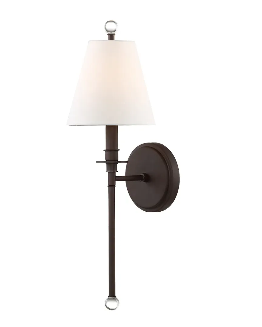 Riverdale 1-Light Wall Sconce - Dark Bronze, Steel