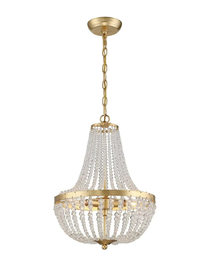 Rylee 3 Light Chandelier - Antique Gold, Wrought Iron image