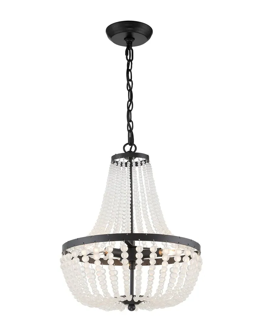 Rylee 3-Light Convertible Chandelier - Black, Wrought Iron image