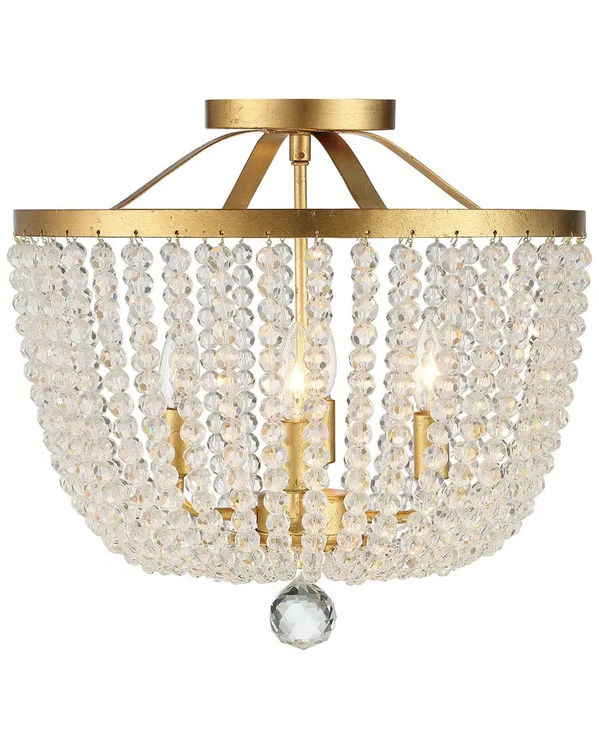 Rylee 4 Light Ceiling Mount - Antique Gold, Wrought Iron image