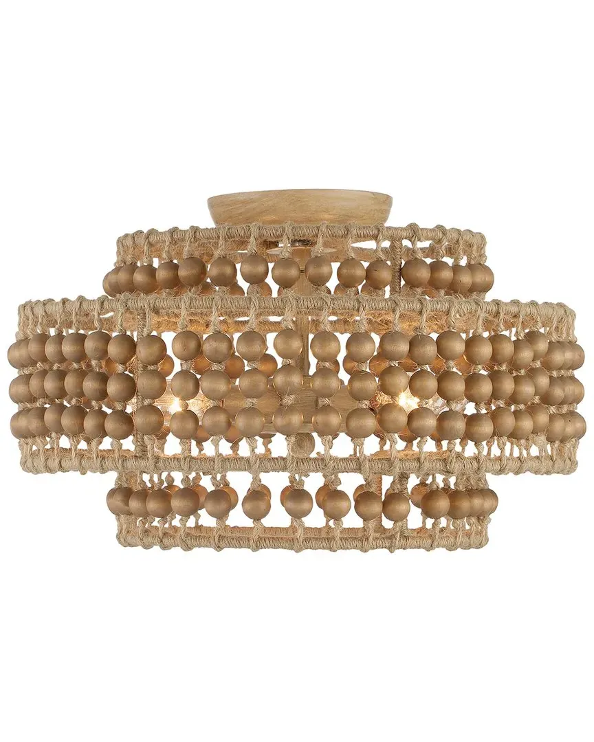 Silas 3 Light Ceiling Mount - Silver, Wrought Iron image