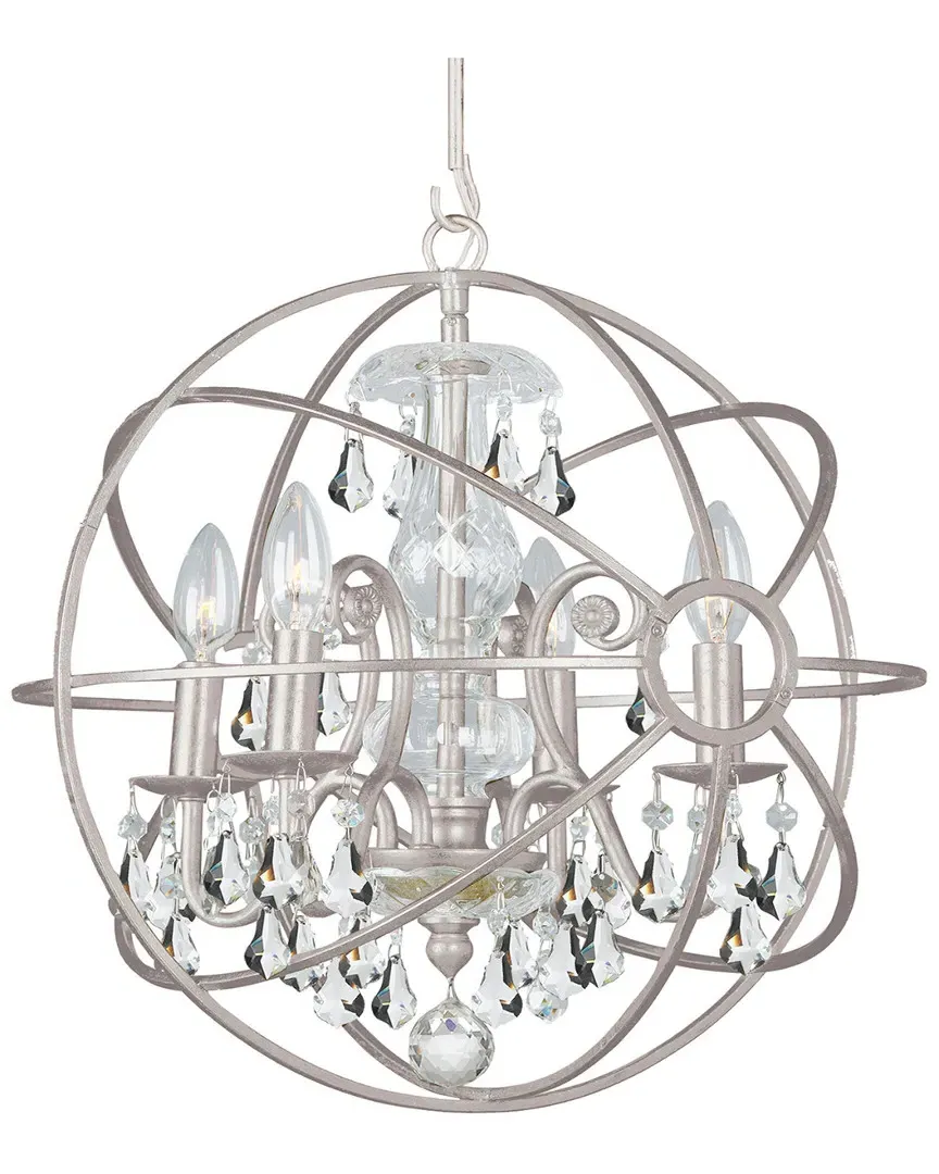 Solaris 4-Light Mini Chandelier - Old Silver, Wrought Iron