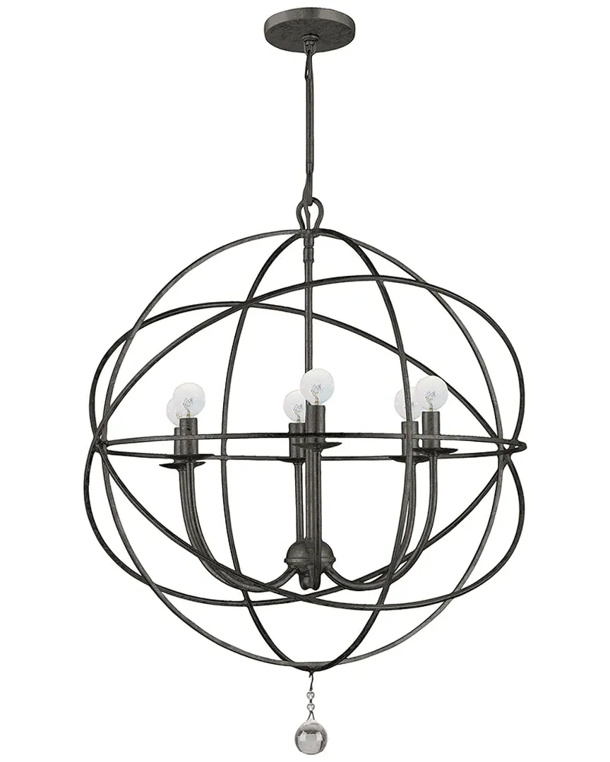 Solaris 6-Light Chandelier - English Bronze, Wrought Iron