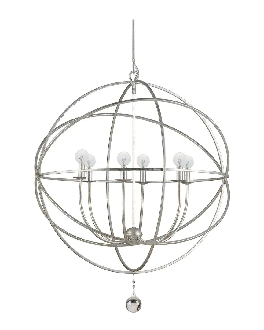 Solaris 6-Light Chandelier - Old Silver, Wrought Iron