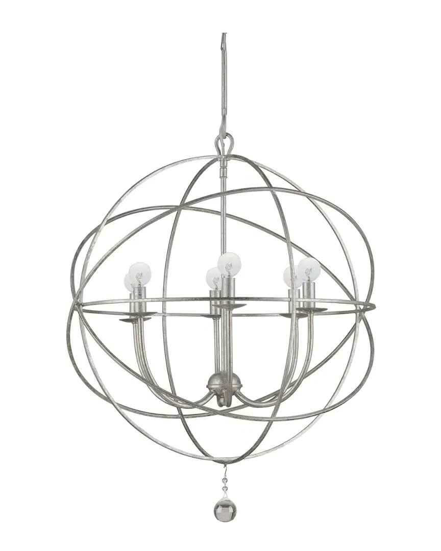 Solaris 6-Light Chandelier - Old Silver, Wrought Iron