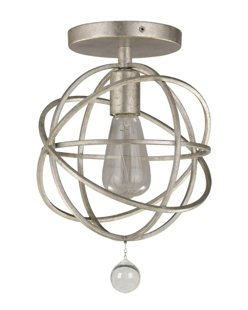 Solaris Semi Flush Mount Light - Old Silver image