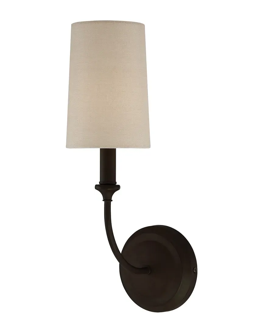 Sylvan 1-Light Wall Sconce - Dark Bronze, Fabric image