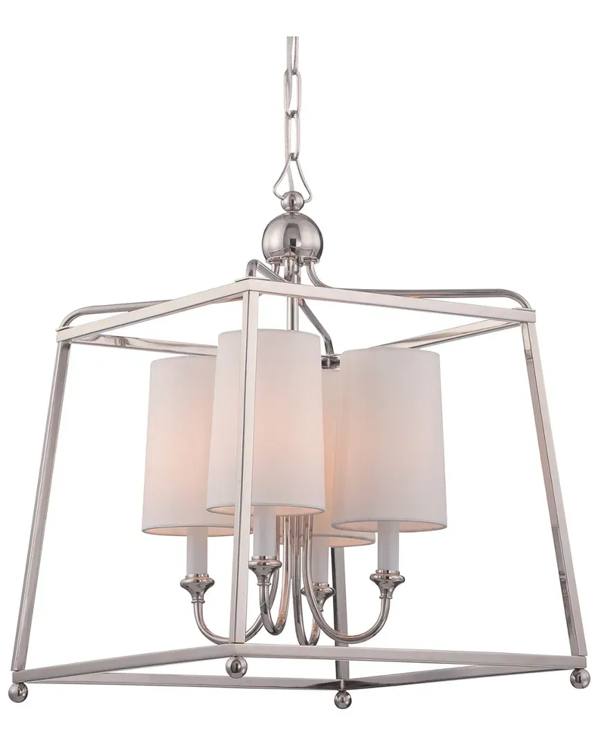 Sylvan 4-Light Chandelier - Polished Nickel, Steel image