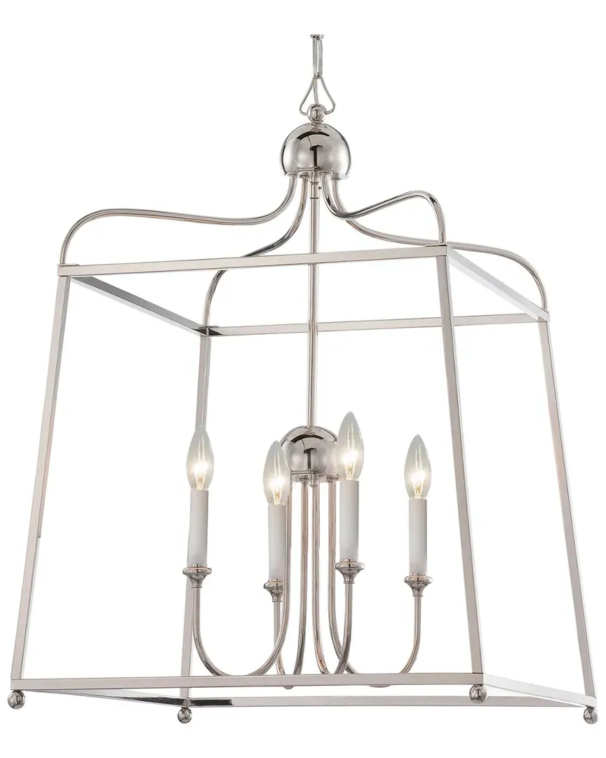 Sylvan 4-Light Chandelier - Polished Nickel, Steel