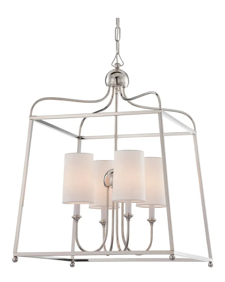 Sylvan 4-Light Chandelier - Polished Nickel, Steel