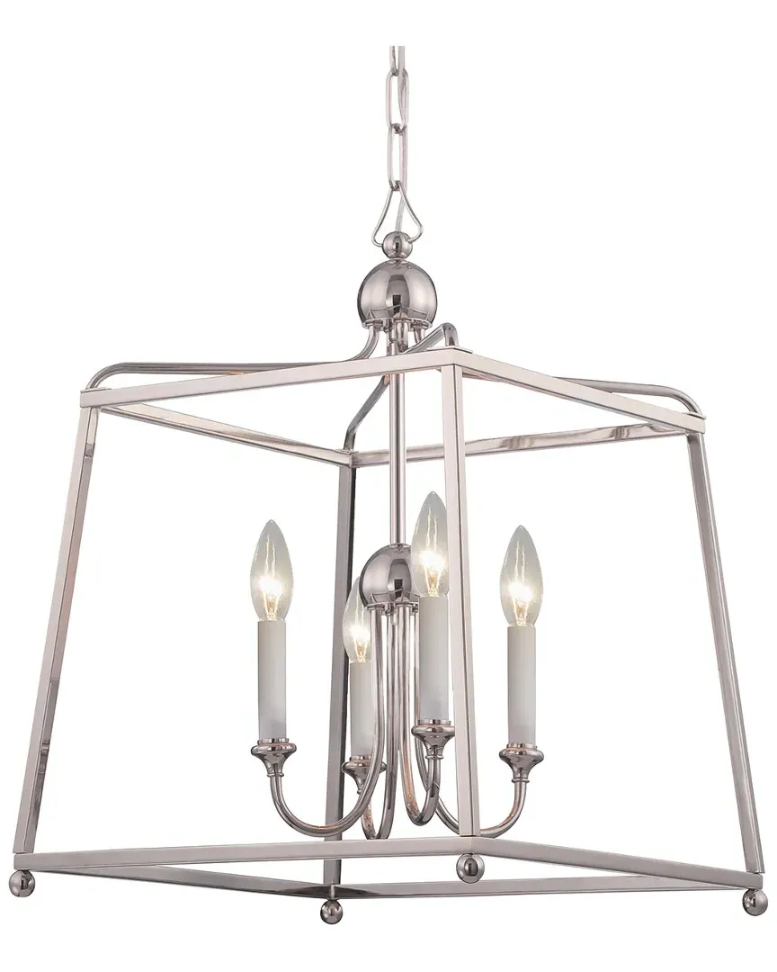 Sylvan 4-Light Chandelier - Polished Nickel, Steel