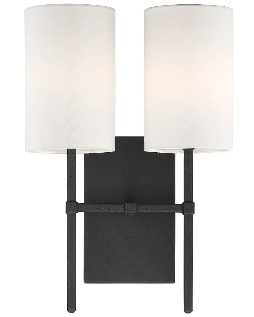 Veronica 2-Light Wall Mount - Black, Forged Steel image