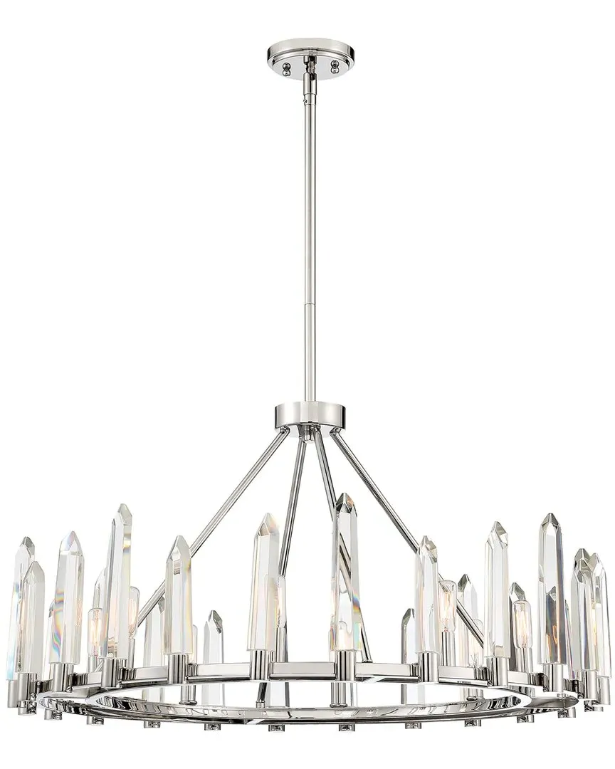 Watson 8 Light Chandelier - Polished Nickel, Steel