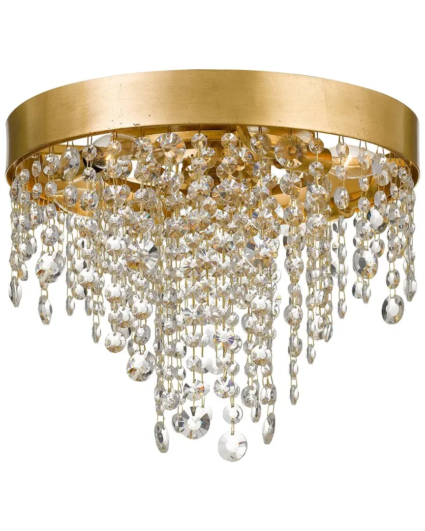 Winham 4-Light Crystal Ceiling Mount - Antique Gold image