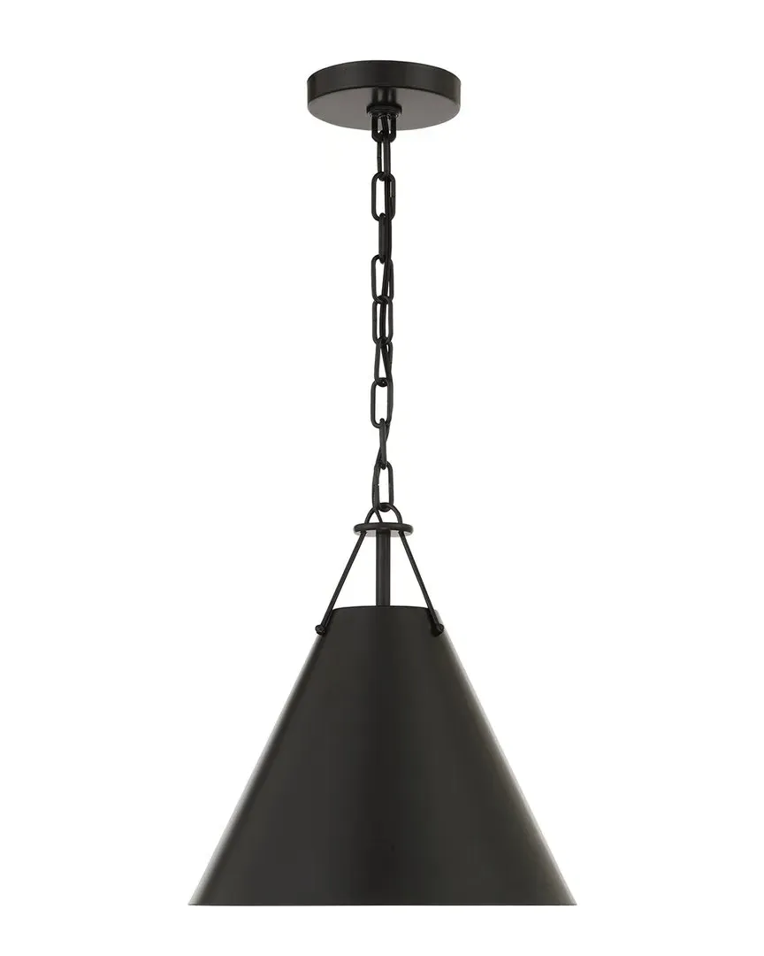 Xavier 1 Light Pendant - Black, Steel image