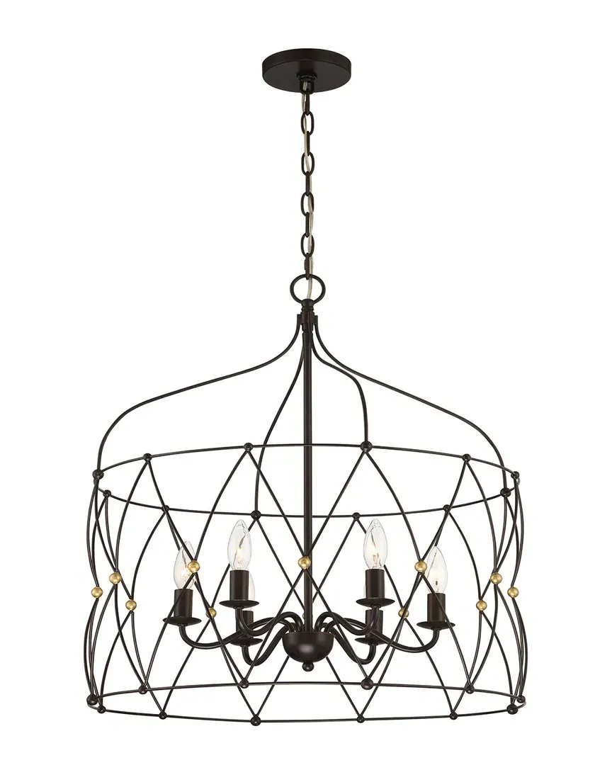 Zucca 6 Light Lantern - English Bronze, Steel