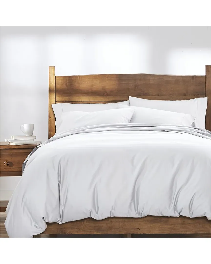 390TC Sateen Comforter Cover - White, Cotton
