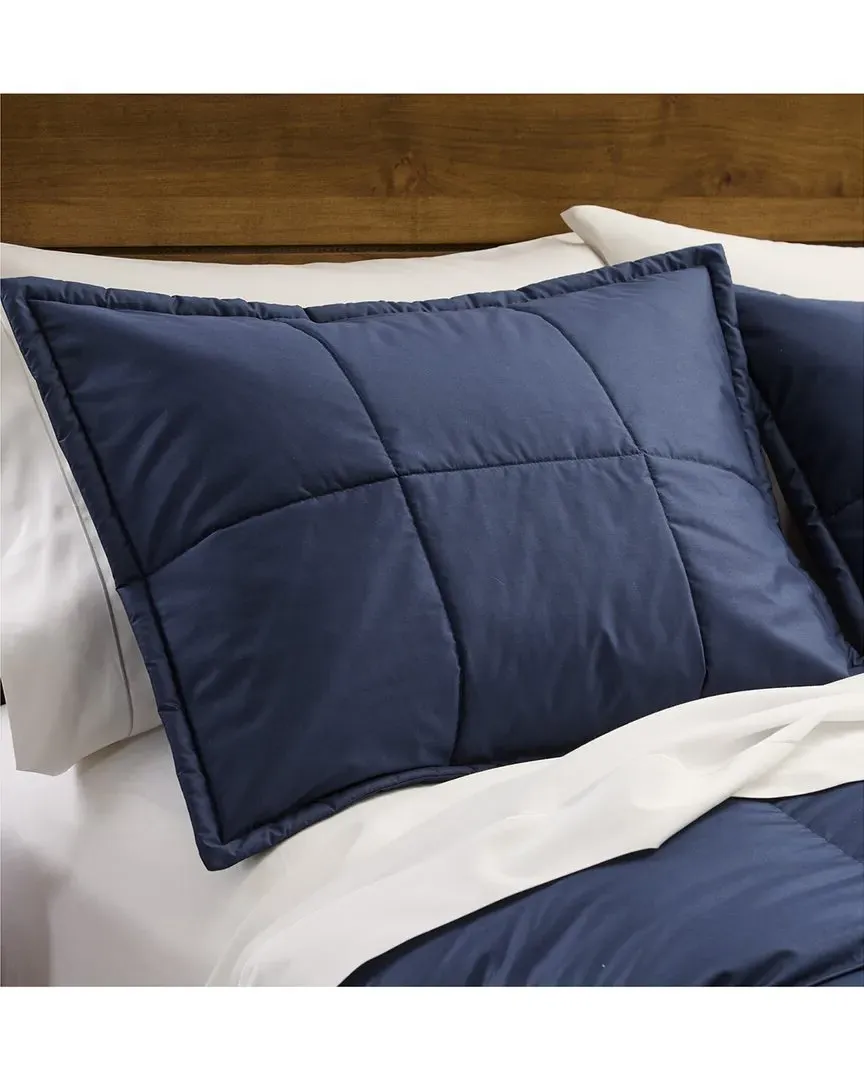 Chroma Standard Quilted Pillow Sham - Blue, Cotton