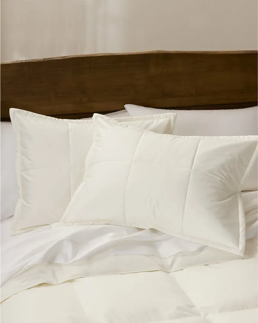 Chroma Standard Quilted Pillow Sham - White, Cotton