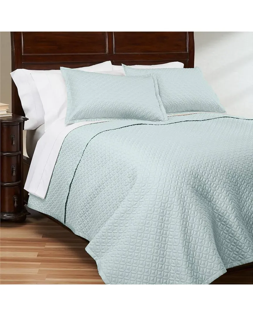 Meridian Sateen Quilt - Green, Cotton