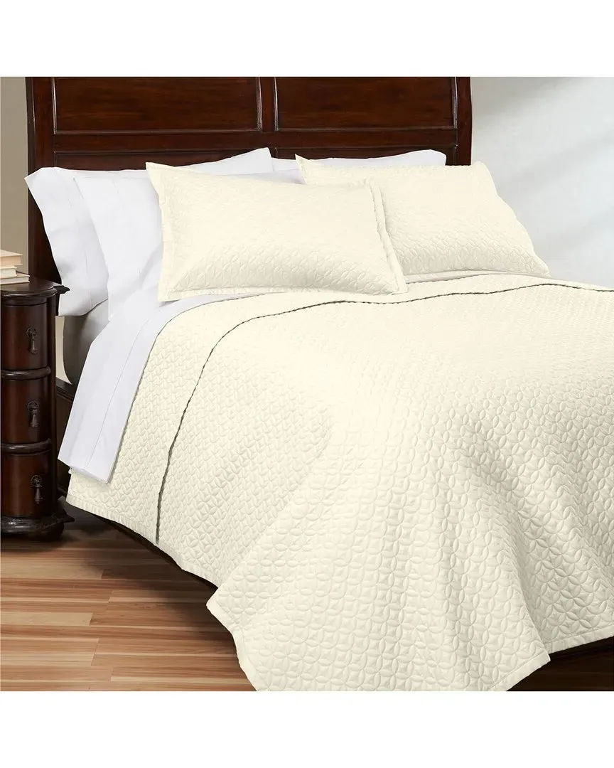 Meridian Sateen Quilt - White, Cotton