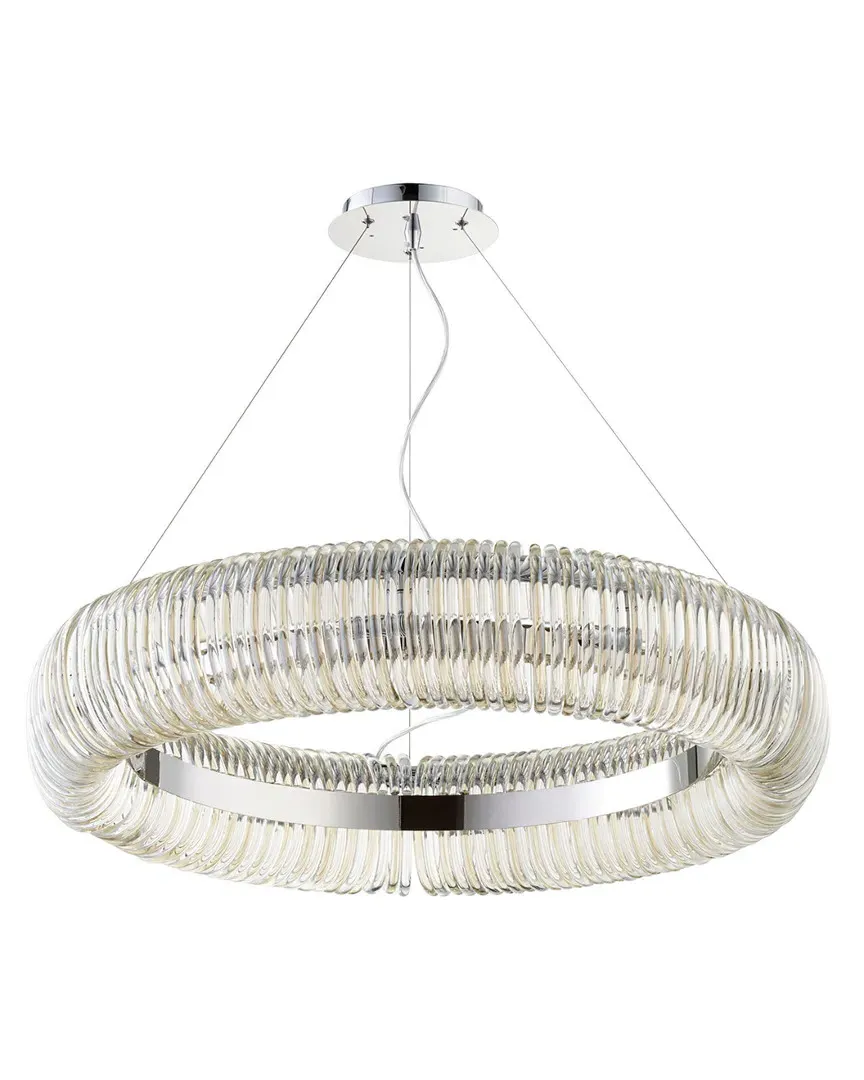 Beaming Around Round Pendant Light - Chrome