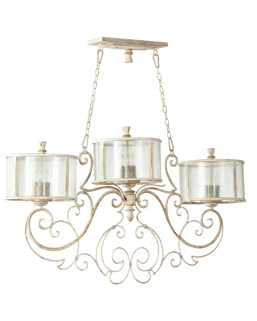 Florine Nine Light Island Pendant - Persian White, Mystic Silver image