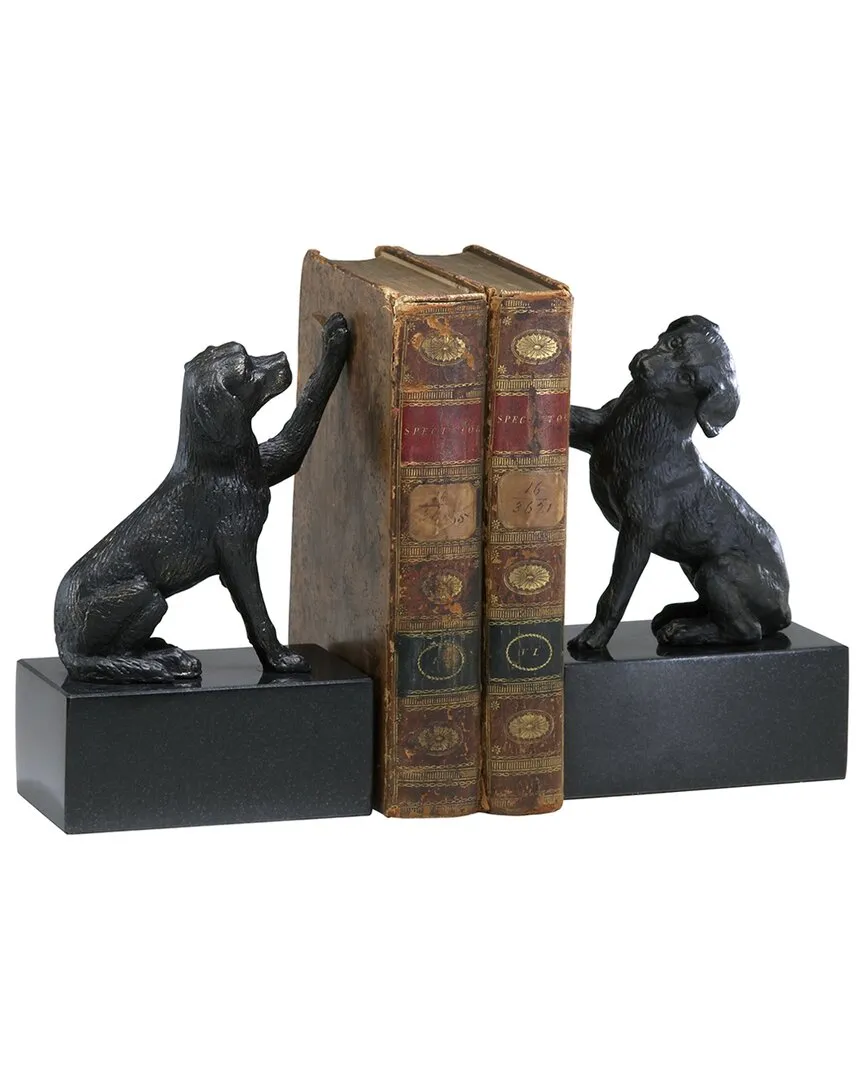 Set of 2 Dog Bookends - Old World, Iron image