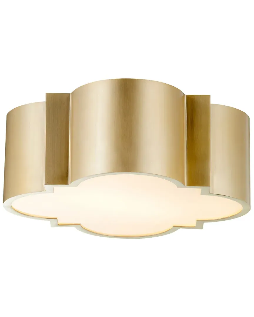Wyatt 2-Light Ceiling Mount - Aged Brass